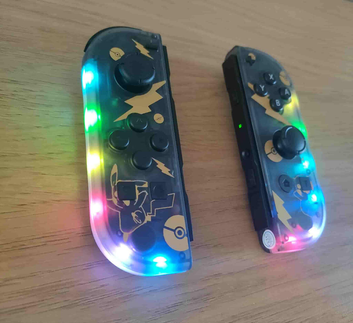 Custom Red & Blue LED Joy-Cons for Nintendo Switch, Conquest Controllers Irelad